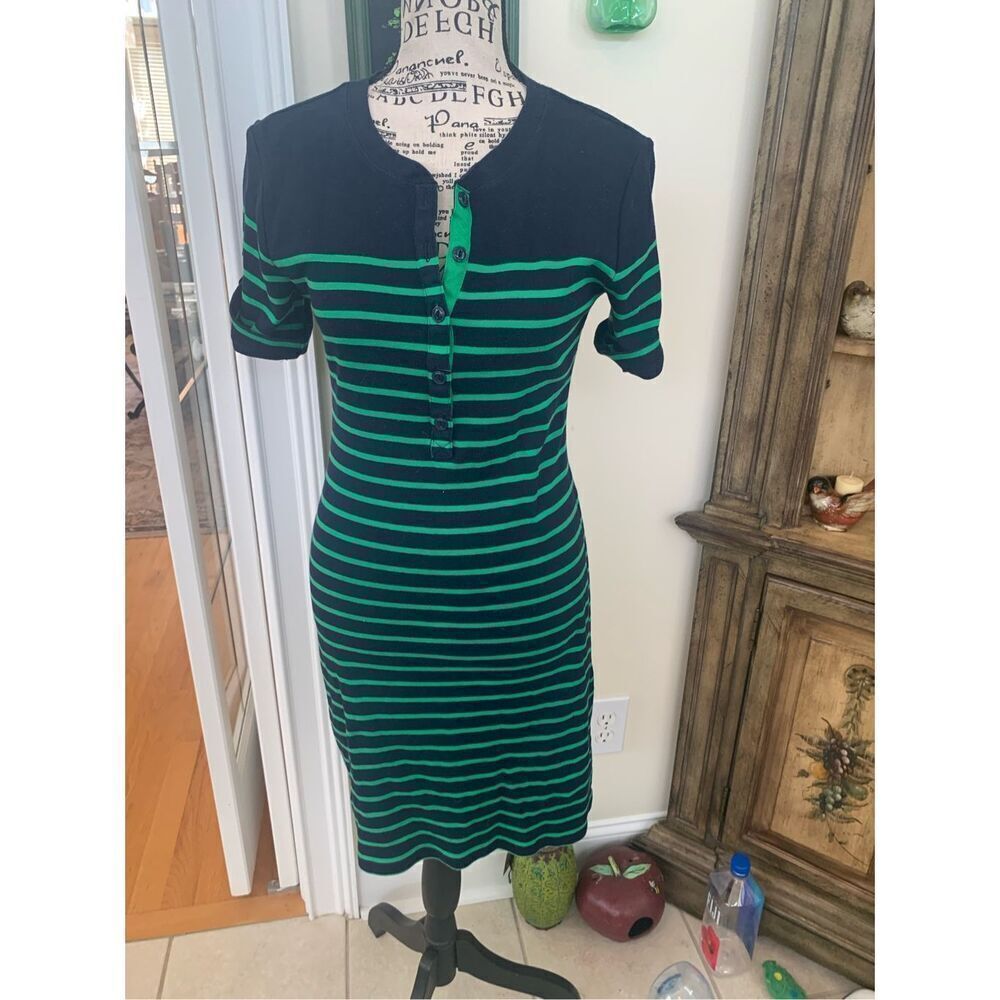 LRL Lauren Jeans Co Blue Striped Nautical Dress